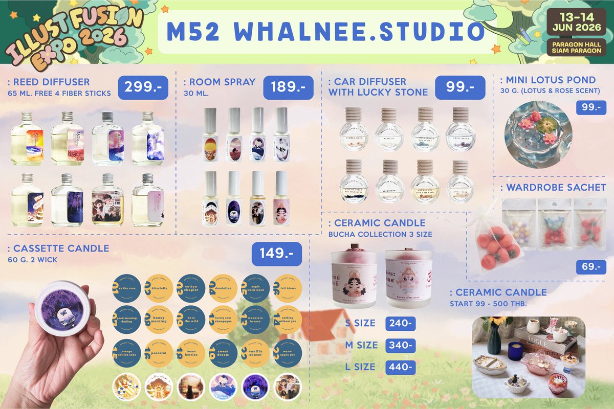 whalneestudio's tweet photo. - ✨ Menu for #IFEXPO26 🐋🕯️ -
ใบเมนูรอบนี้มาแล้วค้าบ ขนไปแบบค่อนข้างจัดเต็มพอสมควร🥺 รอบนี้มีน้องตราปั๊มไปด้วยเดินเข้ามาแจ้งรับได้นะคับ

✨ Booth M52
🗓️ 13-14 June
⏰ 10.00 - 20.00
📍 Paragon Hall, 5th Floor, Siam Paragon https://t.co/ddIlRkPsY2