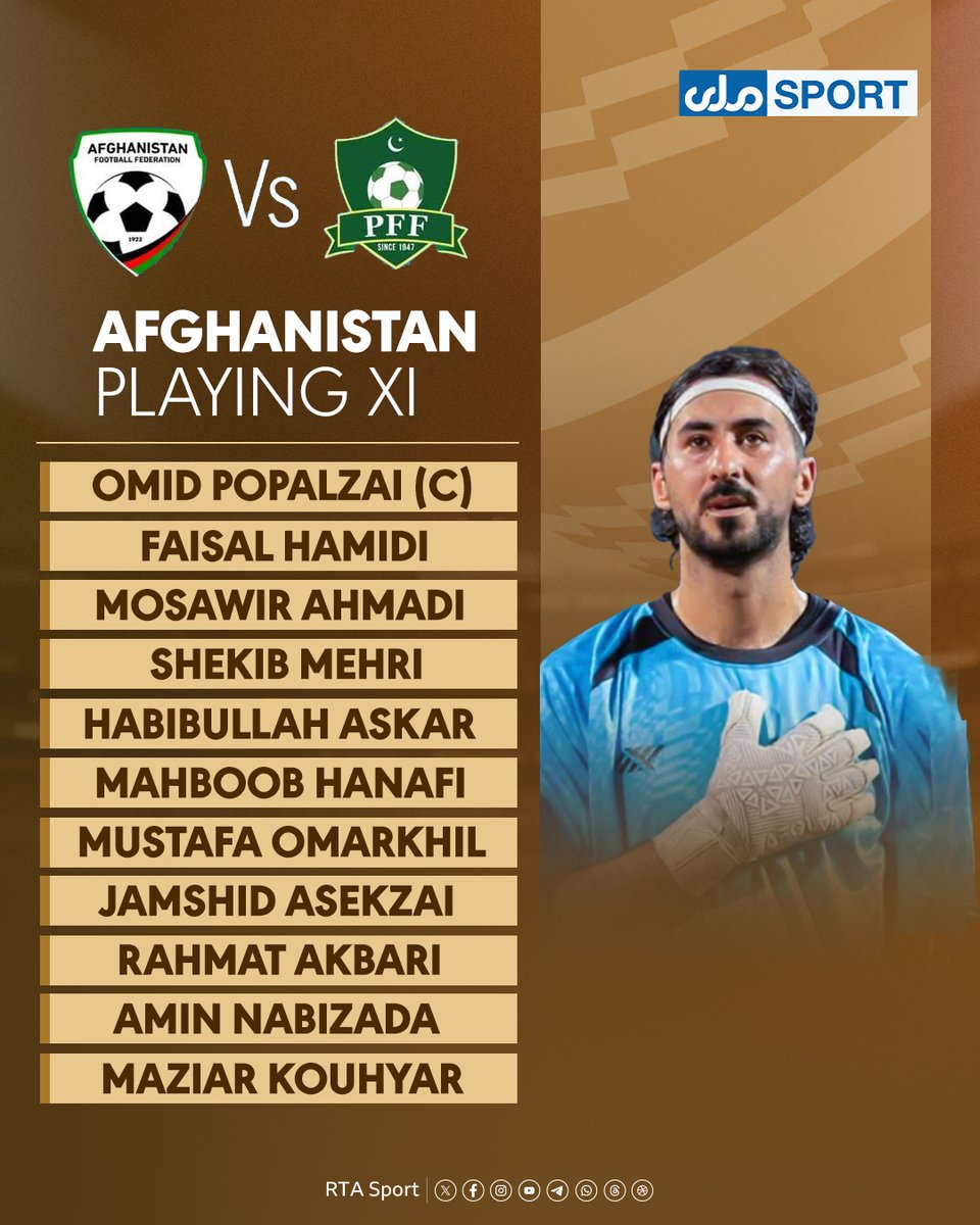 SportRta's tweet photo. د پاکستان پر وړاندې د افغان فوټبال ملي لوبډلې نوملړ
#RTSport
#AFGvsPAK
#football https://t.co/GyoYOT7jkH