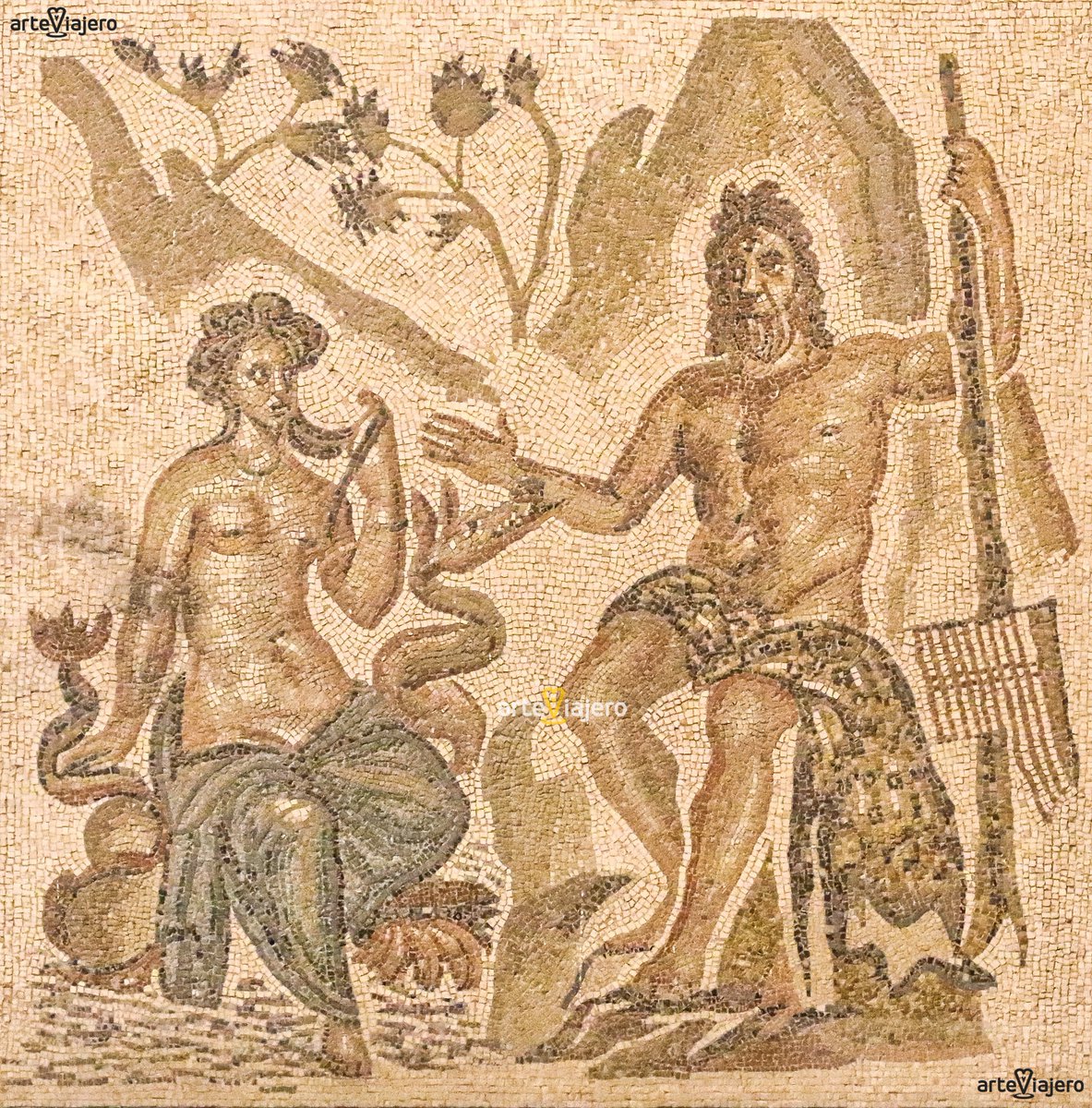 arteviajero_com's tweet photo. Mosaico romano del S. II d. C que representa la escena de amor entre Polifemo y Galatea, inspirada en el poema de Filóxeno de Citera.
La pieza se custodia en el Alcázar de los Reyes Cristianos en Córdoba (Andalucía).
⬇️⬇️⬇️
https://t.co/HpslLfEwYR
#FelizDomingo #arte https://t.co/RWLEkZi2zQ