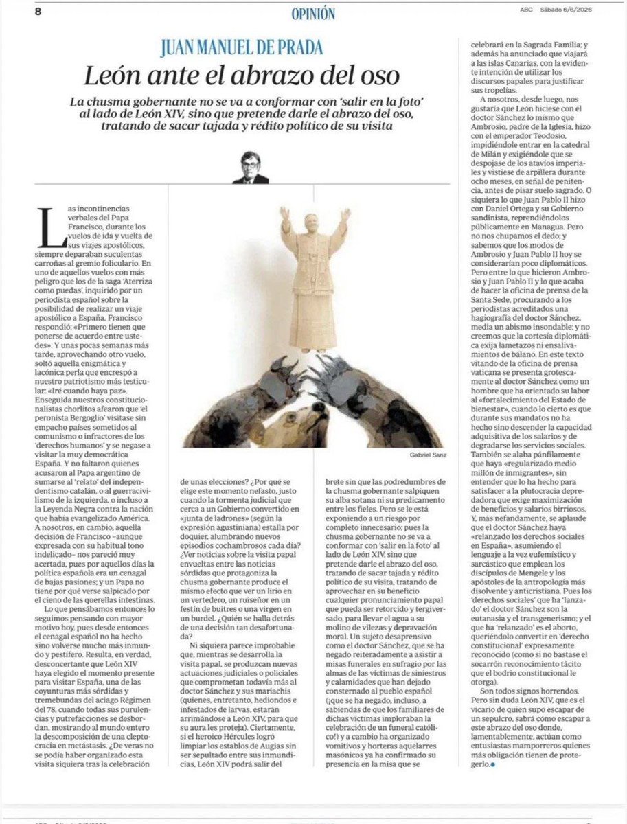 Agencia_FARO's tweet photo. Juan Manuel de Prada: «Nos gustaría que León hiciese con el doctor Sánchez lo mismo que Ambrosio, padre de la Iglesia, hizo con el emperador Teodosio»
https://t.co/fptuY8dhJH https://t.co/sBzN4ImzpG