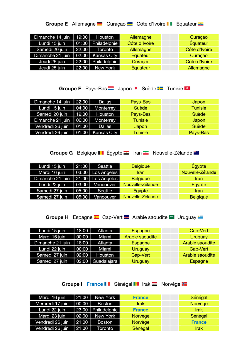 ActuFoot_'s tweet photo. J-4 AVANT LA COUPE DU MONDE ! 🤩🌎

Le calendrier COMPLET de la compétition, du match d'ouverture jusqu'à la finale, à imprimer et à remplir 👉 https://t.co/OClNwjHNl6 https://t.co/S2VR0IPOn7