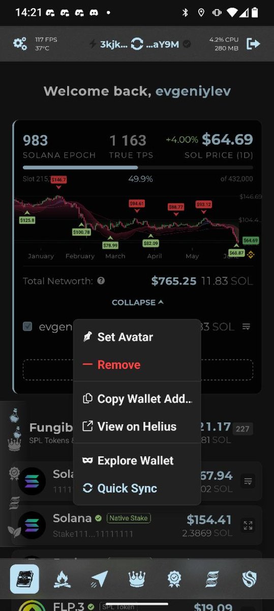 evgeniygraphic's tweet photo. โ๏ธ Testing Token Studio on my #Seeker & this new dashboard is fire! Epic charts, true TPS, and smooth wallet controls. @impylse is a beast, constantly shipping high-level updates for the @solanamobile ecosystem. ๐
๐นhttps://t.co/2JjwXO98P3 ๐ฅ
#NFT #TokenStudio https://t.co/Zy5QZFKWkZ