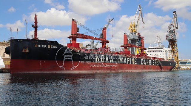 Shipguru's tweet photo. #chinesebuilt #bulker #SIDER_BEAR during her #maidencall #berthed at #PalumboMaltaShipyard - 18.05.2026 -  https://t.co/nfgboxc3g3 - NO PHOTOS can be used or manipulated without our permission @worldshipsoc @ShippingMagnate @shippingdata @ShippingTV @ShippingSummit @ShipNewsNow https://t.co/MIBNa7sy1U
