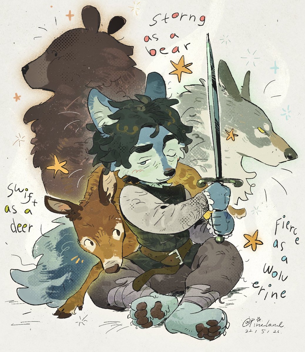 Psn1481068_'s tweet photo. Swift as a deer. Strong as a bear. Fierce as a wolverine.

#ASOIAF https://t.co/mr7Jghc20B