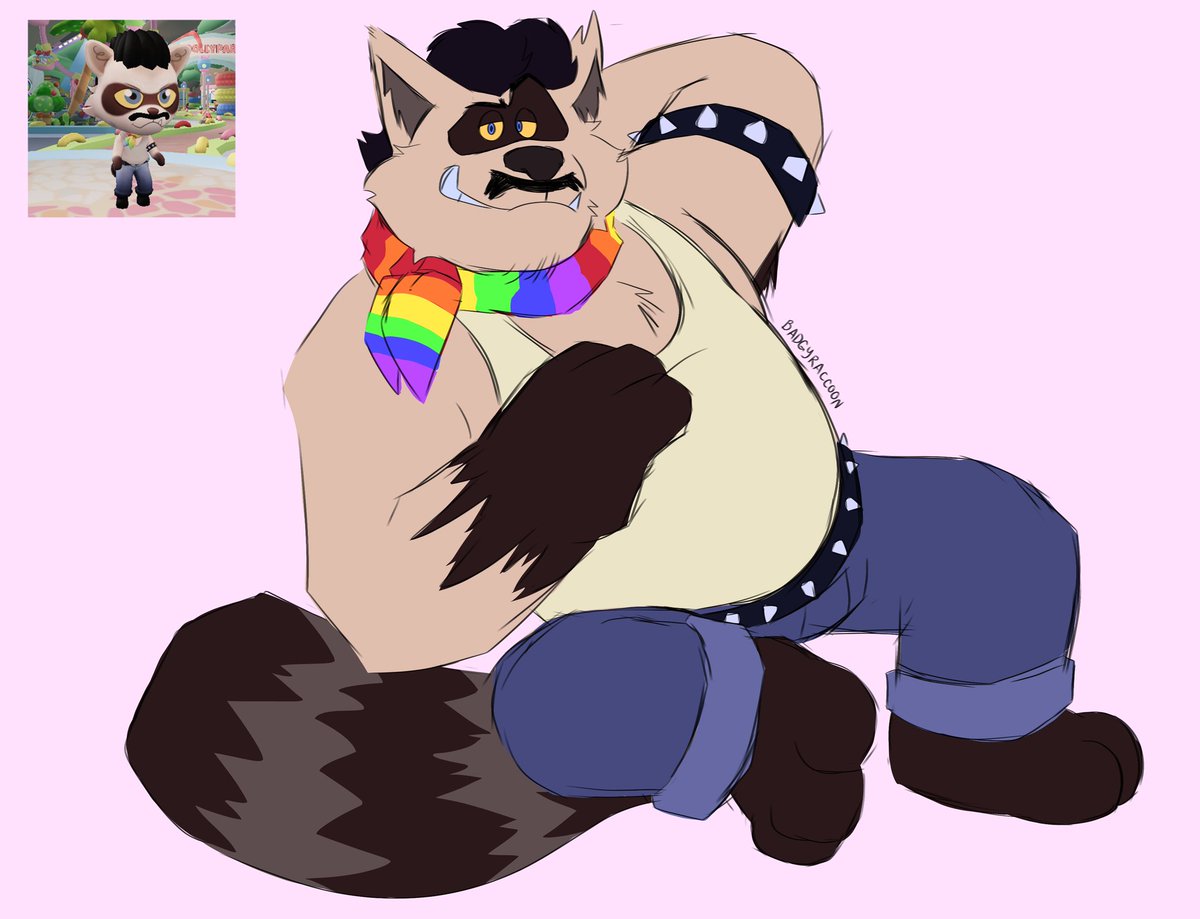 Badgyraccoon's tweet photo. Rocky's new skin lowkey hot https://t.co/4iwtFERwC3