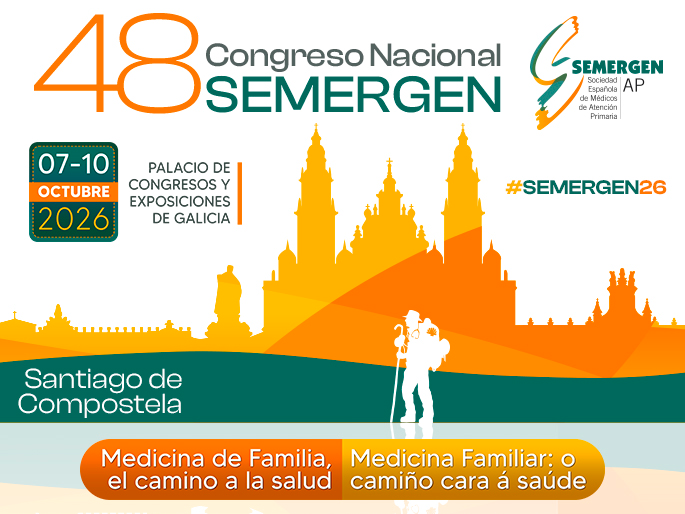 SEMERGENap's tweet photo. #SEMERGEN26 "Medicina de Familia: el camino a la salud" es el lema del 📌48º Congreso Nacional SEMERGEN 🩺📅 7 al 10 octubre 2026 en Santiago de Compostela📍 
👉Inscripciones con cuota reducida hasta el 1 de julio de 2026.
🔸Envía tus comunicaciones antes del 26 de mayo de 2026
INFO: https://t.co/WXWl20s7es

#AtenciónPrimaria #MedicinaDeFamilia
