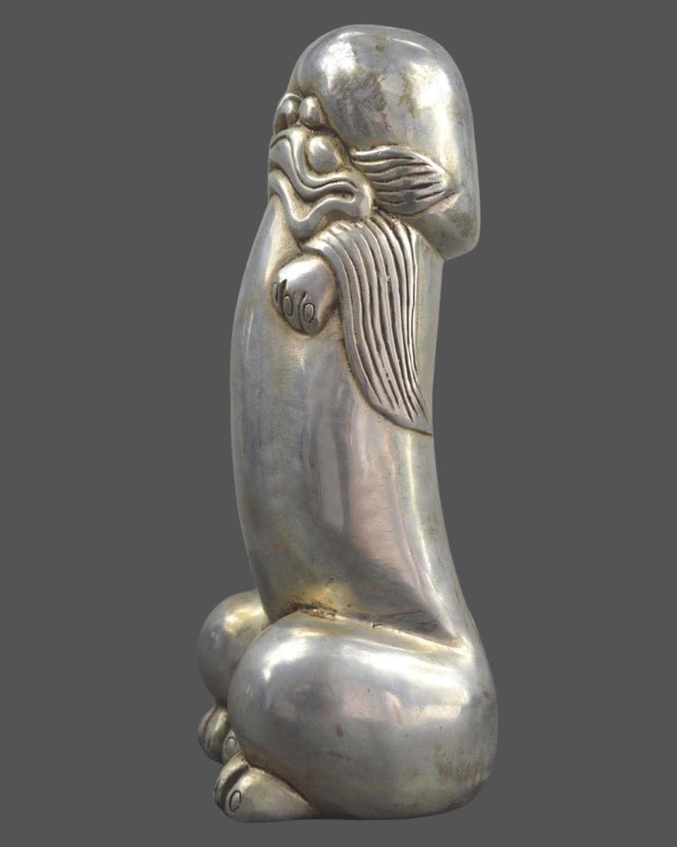 sanatanpath's tweet photo. Silver figurine depicting a dragon or a tiger, China, 18th century https://t.co/zJHbeRn9Ci