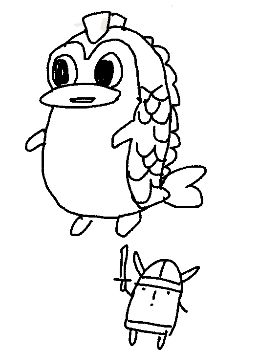らくがき床のなぞのいきものを描いたの
これでなんか作りたい(血迷ってる) 