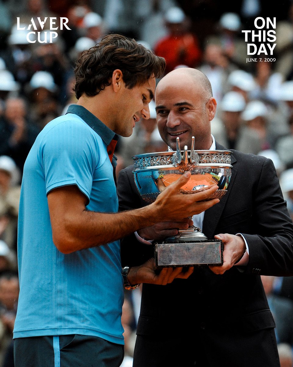 LaverCup's tweet photo. The final piece of the puzzle 🧩

On this day, June 7, 2009 Roger Federer took home the Roland-Garros title by defeating Robin Soderling to complete his career Grand Slam.

#LaverCup #TennisUnrivaled https://t.co/yoS4fI8xpX