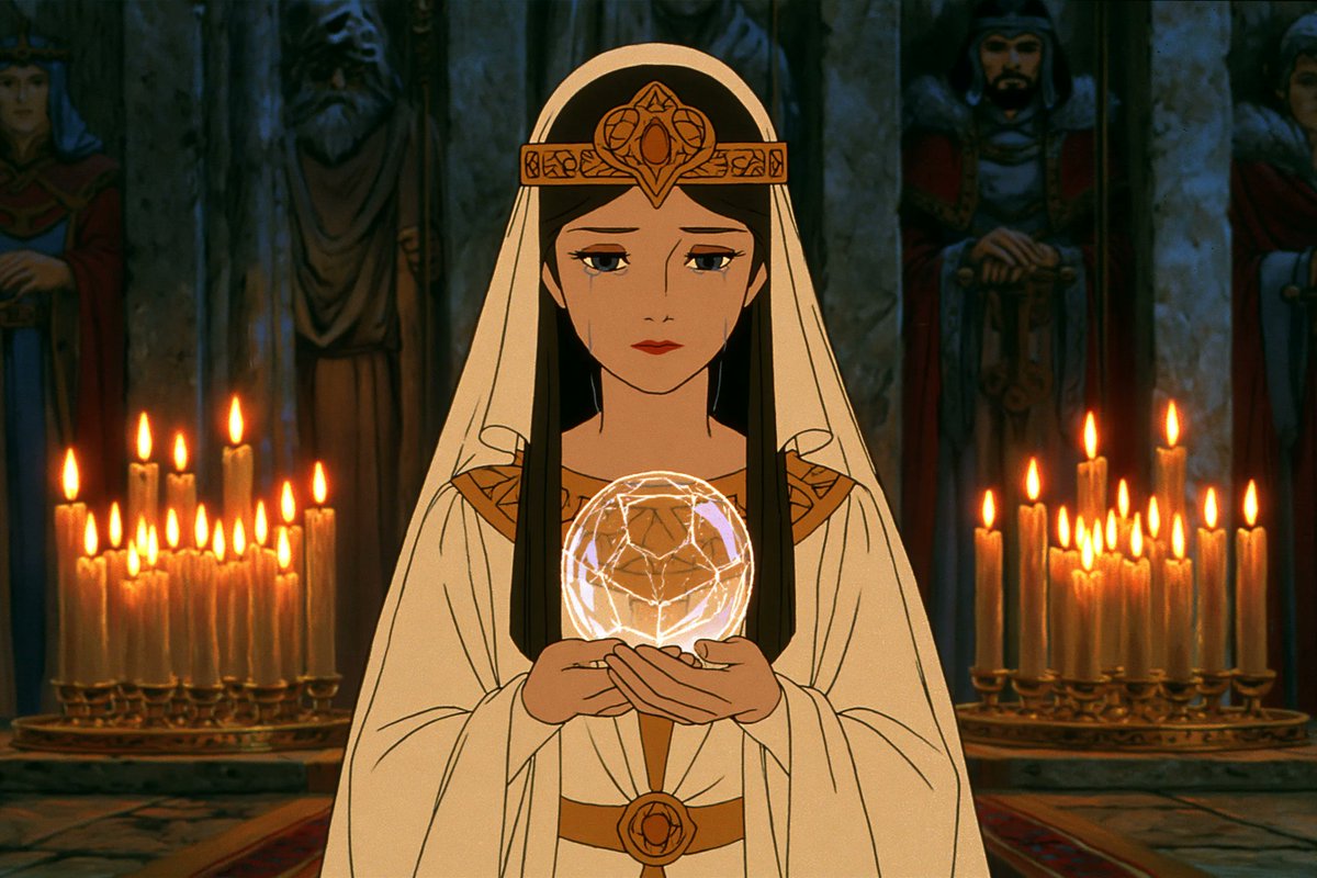 80s Dark Fantasy Animation Scene