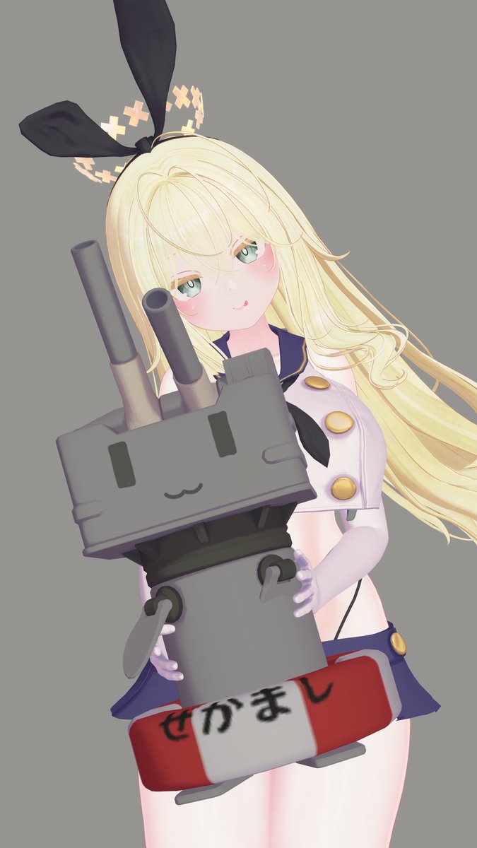November_11_VRC's tweet photo. 島風コスに合わせて連装砲ちゃんと艤装も！ https://t.co/EK7OWpMRpS