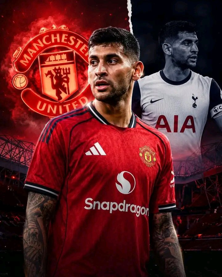 Kilka33's tweet photo. 🚨🚨🚨 TRANSFER RUMOUR!

Manchester United are reportedly prepared to spend up to £56.2M to sign Tottenham captain and World Cup winner Cristian Romero this summer. 🇦🇷🔴

The Argentine defender is said to be one of United's priority targets as Michael Carrick looks to strengthen the defence ahead of the new season. 

🏆 World Cup winner
💪 Aggressive defender
👊 Natural leader

Would Romero be the perfect addition to United's backline? 

#MUFC #ManchesterUnited #CristianRomero #Transfers