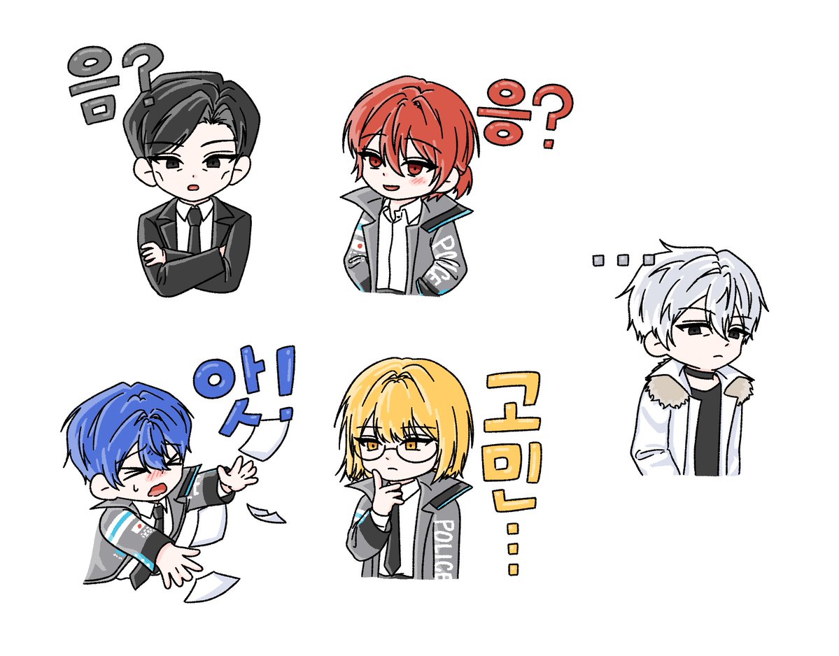 _moriwin's tweet photo. VOID公開NPC ⬛️⬜️🟥🟦🟨

개인적으로 쓰려고 그린 이모티콘 https://t.co/Q5zwS6OMqP