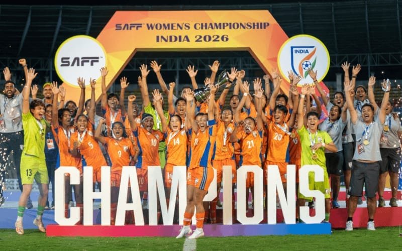 SanjayPathak3's tweet photo. SAFF Women’s Championship 2026 में ऐतिहासिक विजय हासिल कर भारतीय महिला फुटबॉल टीम ने पूरे देश को गौरवान्वित किया है।

यह शानदार उपलब्धि भारत की बेटियों के अदम्य साहस, अथक परिश्रम, उत्कृष्ट प्रतिभा और अटूट टीम भावना का प्रतीक है। आपकी यह सफलता खेल जगत में प्रेरणा का एक नया अध्याय लिखेगी।

पूरी टीम को हार्दिक बधाई एवं उज्ज्वल भविष्य के लिए अनंत शुभकामनाएं।