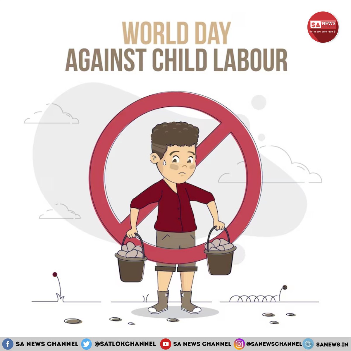SatlokChannel's tweet photo. International days are reinforced to educate the public on issues of concern and to address global problems. Every year 12th June is celebrated as World Day Against Child Labour. Child labour falls in the category of crime and there is a provision of severe punishment for those who promote it. Cases of child labour are increasing continuously in the country and the world. This day is celebrated to make people aware of child labour and it highlights the rights of children to have a normal life.

Read Now: https://t.co/kQqs9pyr8x