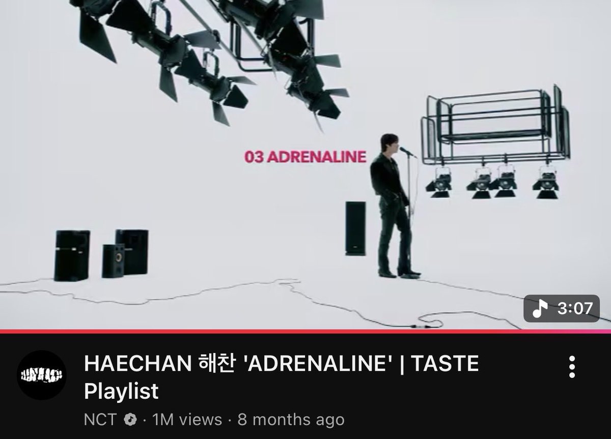 HaechanStats's tweet photo. HAECHAN ‘ADRENALINE’ has surpassed 1M views on YouTube.

It is the only solo bside song from 2025 to reach 1M views.
Joins ‘Bout you’ as the only nct 2025 bsides to surpass 1M views on youtube!!

#HAECHAN #해찬 https://t.co/hC0y5NxZaZ