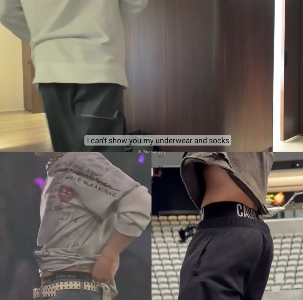 kokominisan's tweet photo. ohhh so this is why jimin is gatekeeping his underwear from us... okay got it https://t.co/NqHD7ue0rq