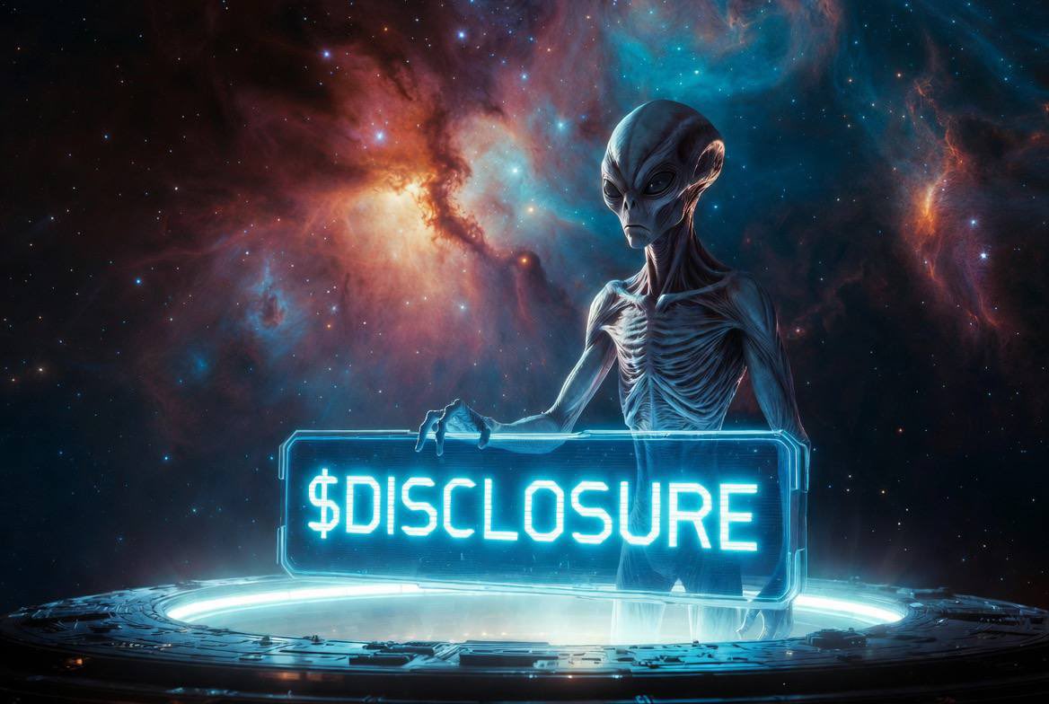 SatvrnRising's tweet photo. @ElonMuskPDA Time to load up $DISCLOSURE 💯 @Disclosure_SOL 👽 Alien and UFO sightings, Disclosure Day movie, and release of classified files. This is bullish AF.

FpBhnZLzHjgPrc69vkimPtHCwN4xoeX3RUhDa3Bpump https://t.co/6BLFyJqPOe