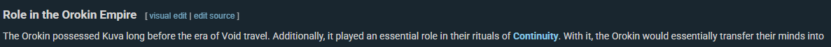 SpecSyndicate's tweet photo. @aleks_aleksxo I think a lot of the details are intentionally left vague. From the wiki the kuva practice pre-dates void travel by a long shot, where it came from in the first place I believe is unkown. https://t.co/k2lQj3jK6q