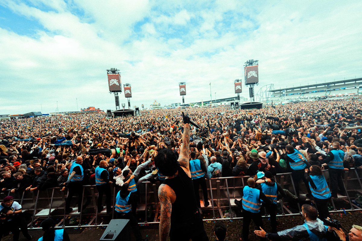 burytomorrow's tweet photo. This one will be with us for a long time. You have our heart, @rockamring 🤍

Tonight we headline Core&amp;More Festival in Austria and we cannot wait!

📸 @johngyllhamn https://t.co/XSzA7GQYzT
