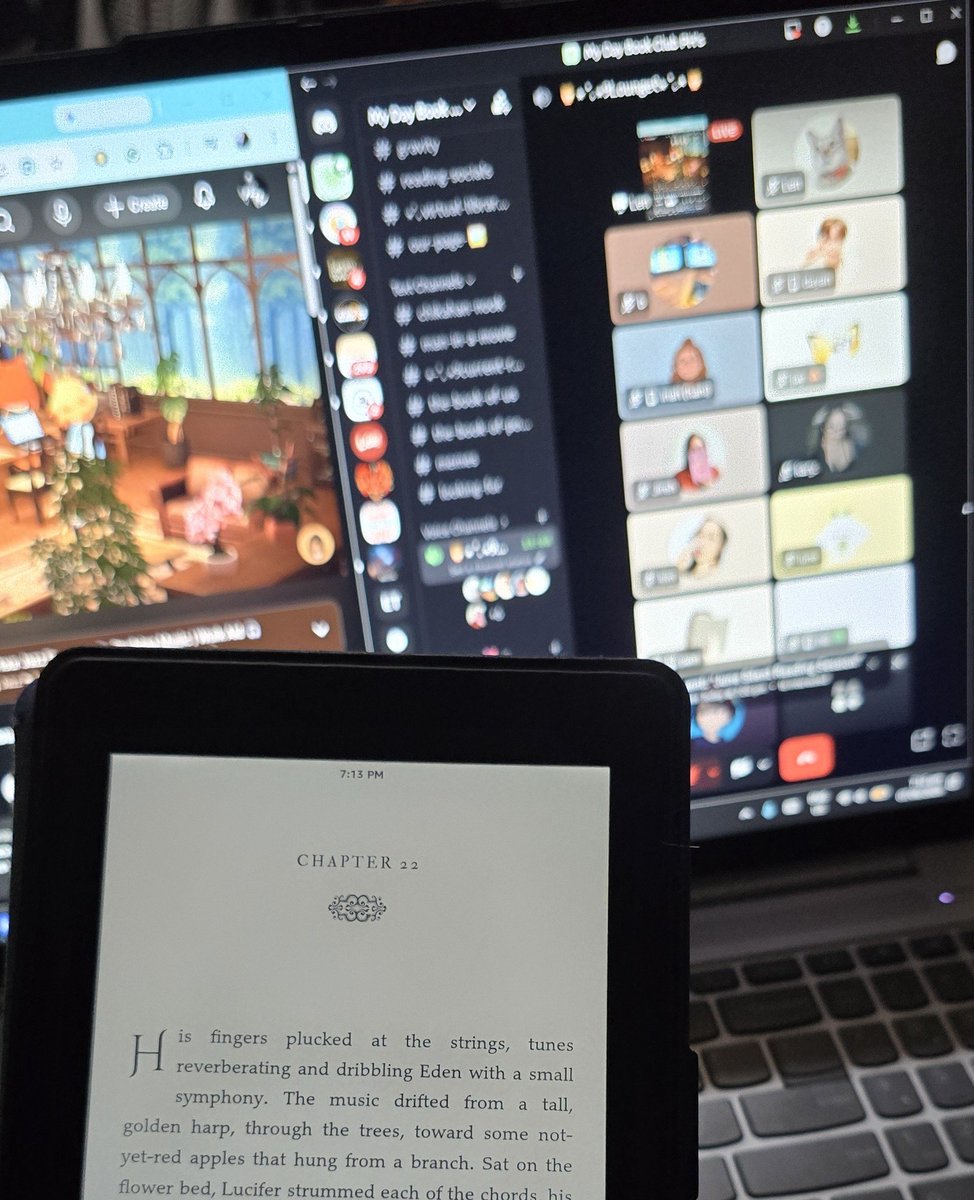 LenlenWho's tweet photo. Reading with MyDay Book Club PH tonight 🍀📖🎂
@TheBookOfUsPH https://t.co/nJJwe5993Z