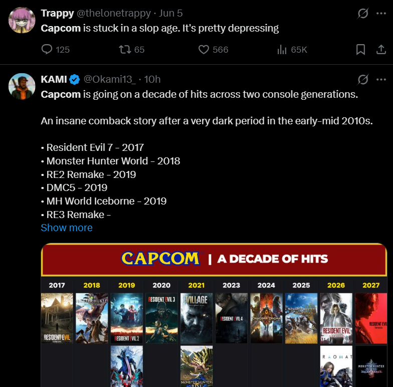 MikeyNohMore's tweet photo. There are two types of Capcom fans: https://t.co/xc93McbCFf