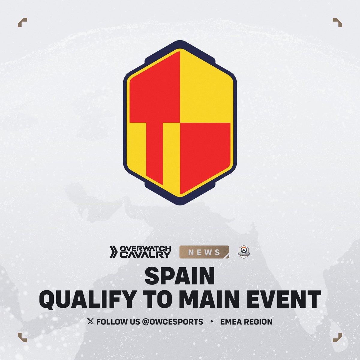 OWCEsports's tweet photo. ¡Felicidades! @SpainOWWC qualifies to the Main Event in Busan! 🇪🇸 https://t.co/lOti2lg4nY
