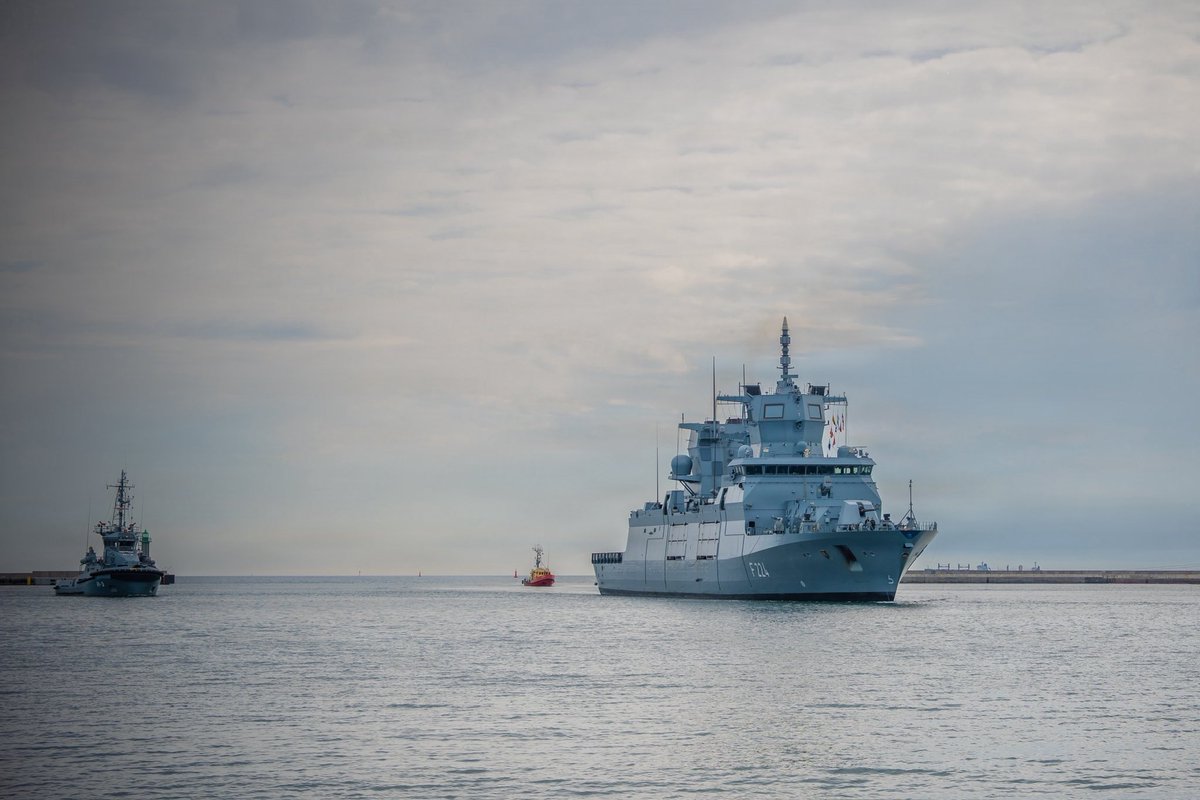 F224 German Navy Baden-Wurttemberg-class frigate FGS Sachsen-Anhalt (F224 ...