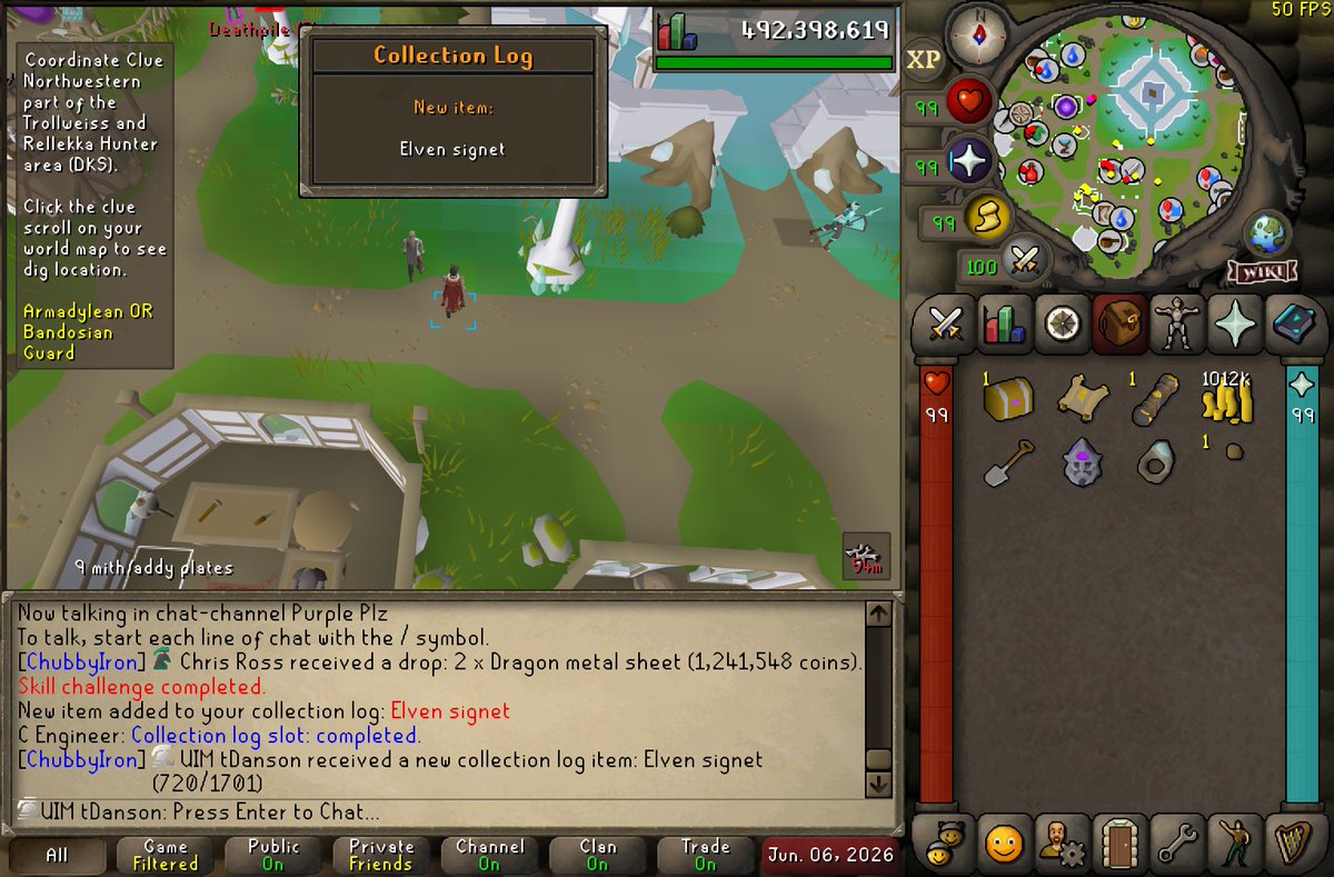 Uimtdanson's tweet photo. Elven signet! ✅ 229 crystal imps https://t.co/bxvOwSp0lk
