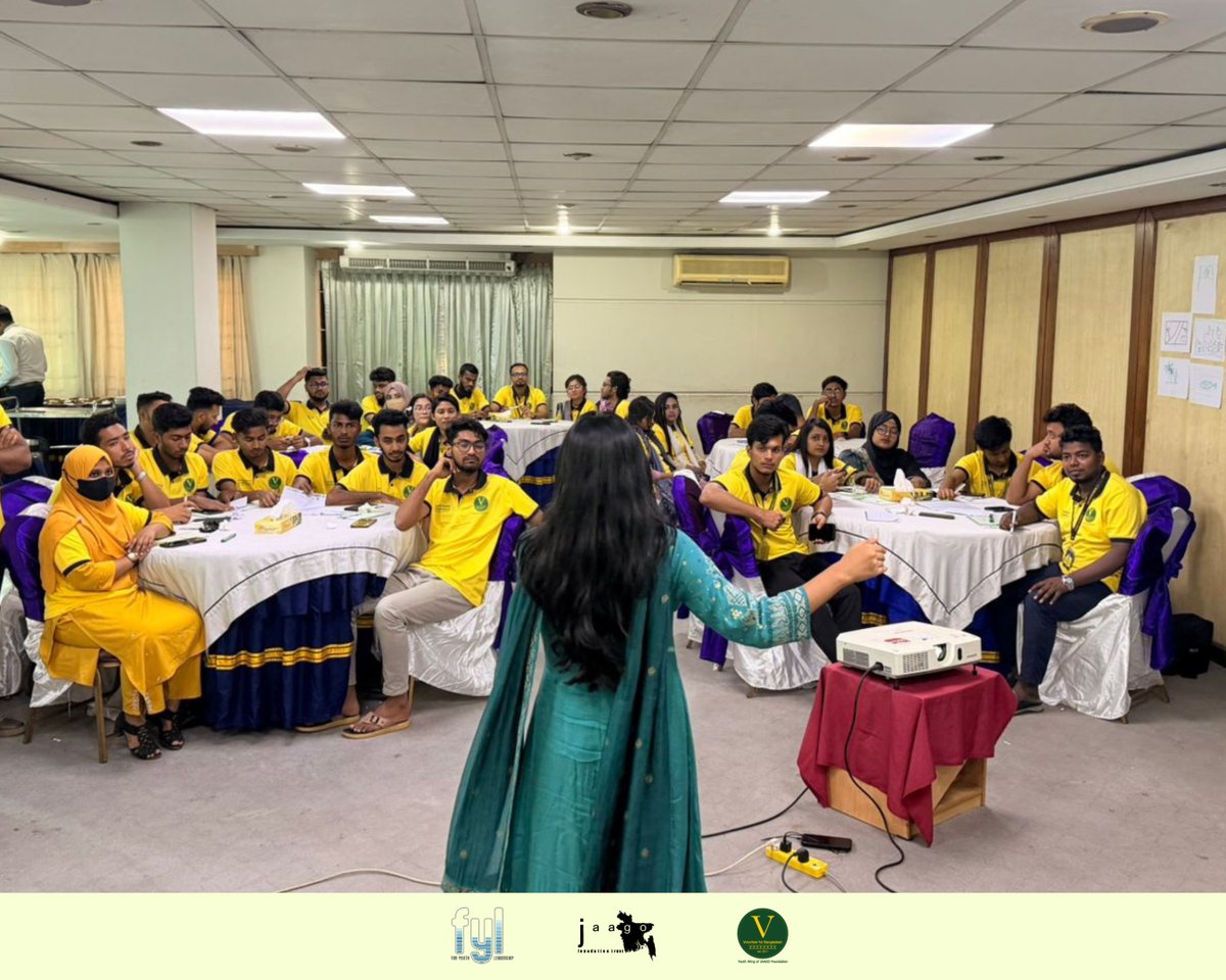 JAAGOFoundation's tweet photo. The Strengthening @VforBD – Connecting the Dots Divisional Training Program in Chattogram Division united passionate youth leaders to reflect, collaborate, and strengthen the Volunteer for Bangladesh (VBD) network for the next phase of growth. 

From interactive dialogues to joint planning, participants shared their progress and co-created ideas to improve coordination between Division and District Boards. Their energy and commitment are shaping a more organized and impactful volunteer movement.

Volunteer for Bangladesh (VBD) is moving forward—stronger together, driven by youth leadership.

This program was supported by @dasra and implemented by JAAGO Foundation Trust.

#VolunteerForBangladesh #VBD #ConnectingTheDots #YouthLeadership #JAAGOFoundation #LetsRebuildTheNation
