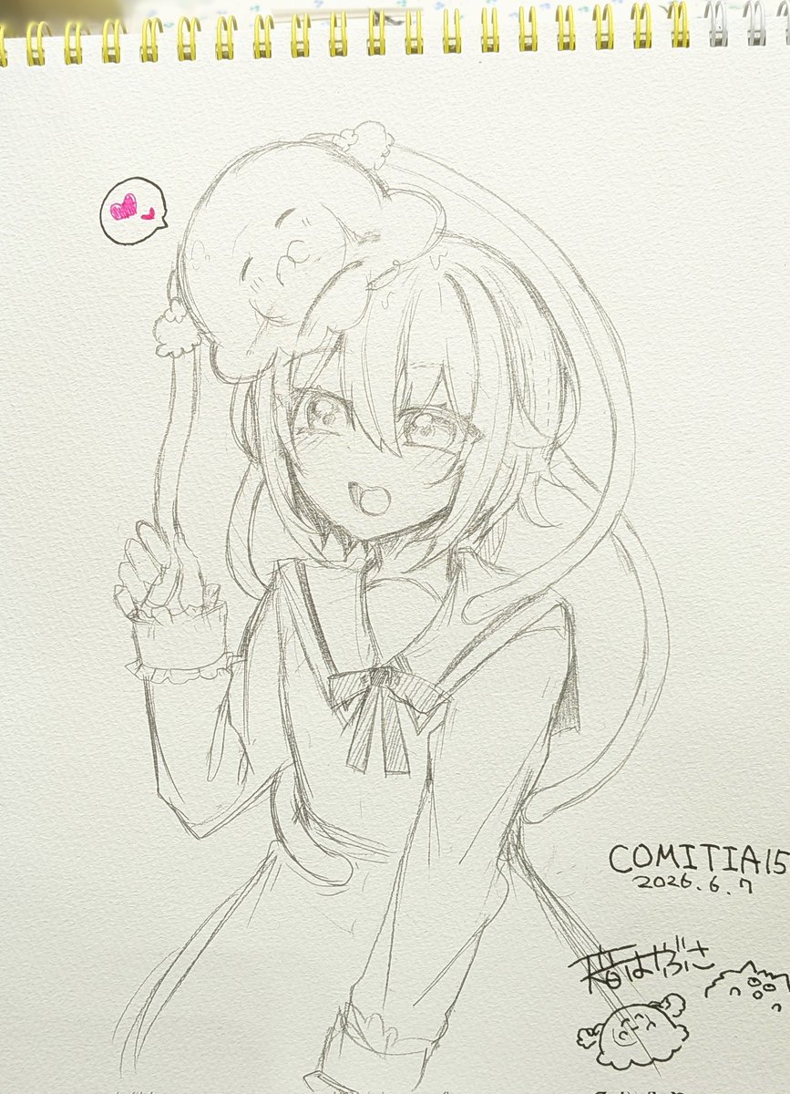 こちらはコミティアで描かせていただいたスケブです(渡したものは少し