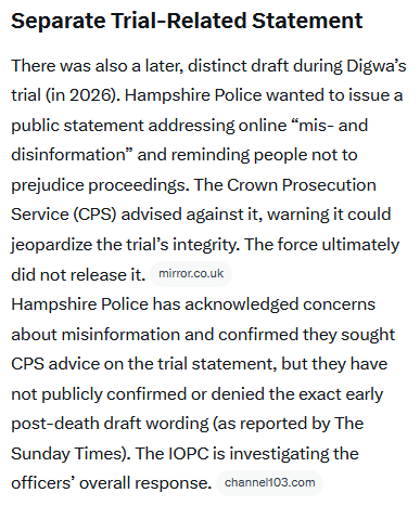 godblesstoto's tweet photo. There's evidence Hampshire Police drafted a public statement calling Henry Nowak the aggressor, even when they knew this to be false. They also intended to send out another statement warning people of 'misinformation' which could prejudice the trial.

Jesus. This is so bad. https://t.co/zWCYwJ6Zza