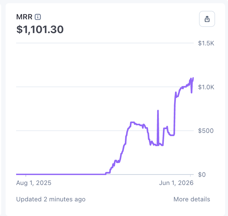 Efe_berke_c's tweet photo. Yeeee 🥳🥳🥳 1K MRR! https://t.co/72Q8KHmjiQ