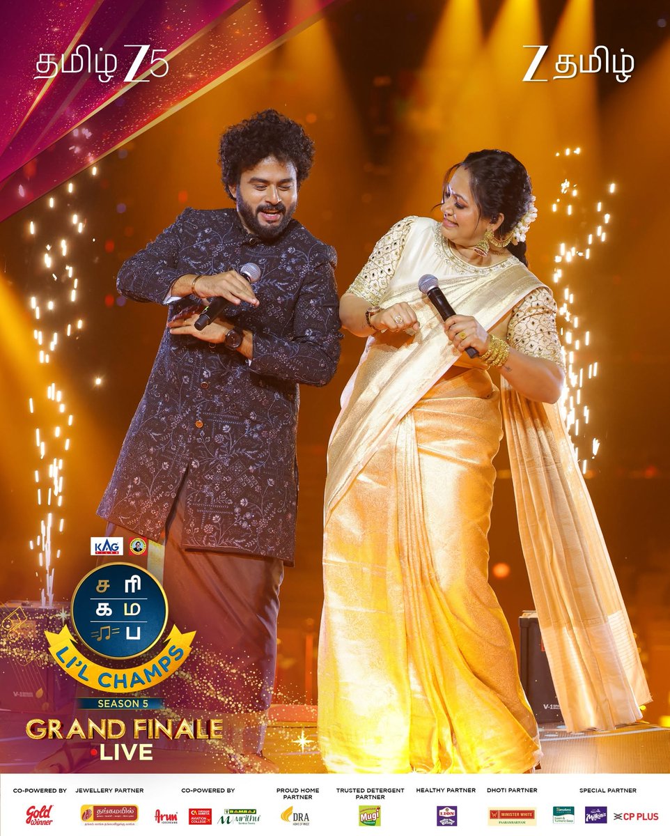 ZeeTamil's tweet photo. #Vijay #Achu One Universe - Infinite Energy 🤩🔥
Saregamapa Li’l Champs Season 5 | Grand Finale Live Now.

#SaregamapaLilChampsSeason5 #GrandFinaleLive #ZeeTamil https://t.co/IMYchAutoN