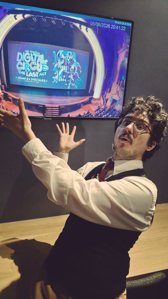 ArnoCapostagno's tweet photo. Merci à tous pour ce final de The Amazing Digital Circus 🌠

Découvrir cette finalité au cinéma dans ma région et ensuite au Grand Rex, c'était inoubliable ! ✨ https://t.co/hRfIhUjLZN