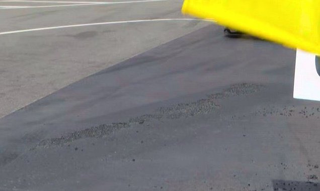 FanaticsFerrari's tweet photo. How unlucky do you have to be to catch this part of track at your home race as you’re on for a podium… https://t.co/WeUfWZBZWX