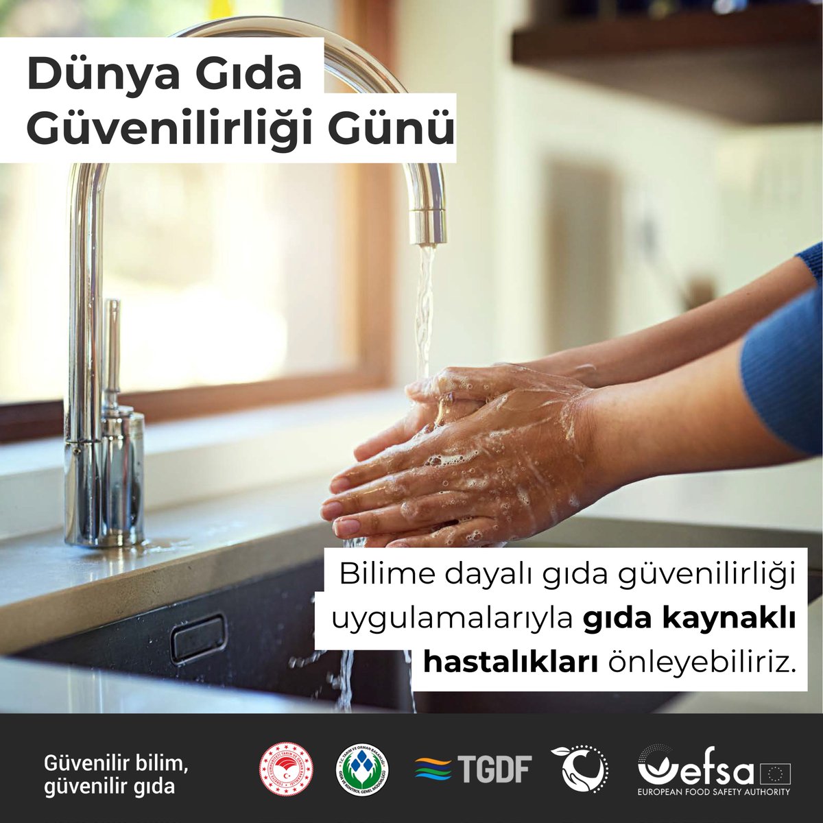 GidaveKontrolGM's tweet photo. 🌎Bugün 7 Haziran Dünya Gıda Güvenilirliği Günü.
#WorldFoodSafetyDay

Bilime dayalı gıda güvenilirliği uygulamalarıyla gıda kaynaklı hastalıkları önleyebiliriz.

#GüvenilirGıdaMobilUygulaması nı takip ederek ve internet sitemizi ziyaret ederek güncel bilgi ve duyurulara ulaşabilirsiniz.

Gıda ile ilgili uygunsuzlukları “Çek, Gönder” özelliği ile bize iletebilir; #Safe2EatEU kampanyası kapsamında gıda güvenilirliği farkındalığını artırmak amacıyla hazırlanan bilimsel temelli içerikleri inceleyebilirsiniz.

🤝Güvenilir gıda için birlikte çalışalım.

@TCTarim
@ibrahimyumakli