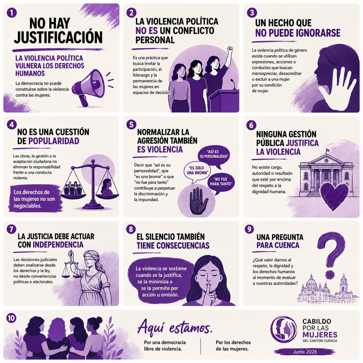 CabildoMujeres's tweet photo. No hay justificación! Las mujeres tenemos derecho a participar en política, libres de violencia! @tomebamba @elmercurioec @antenaunofm @UNSIONTV @WRadioEc @MoniVelasquezV @AnderssonBoscan https://t.co/SqqFKtJTy5