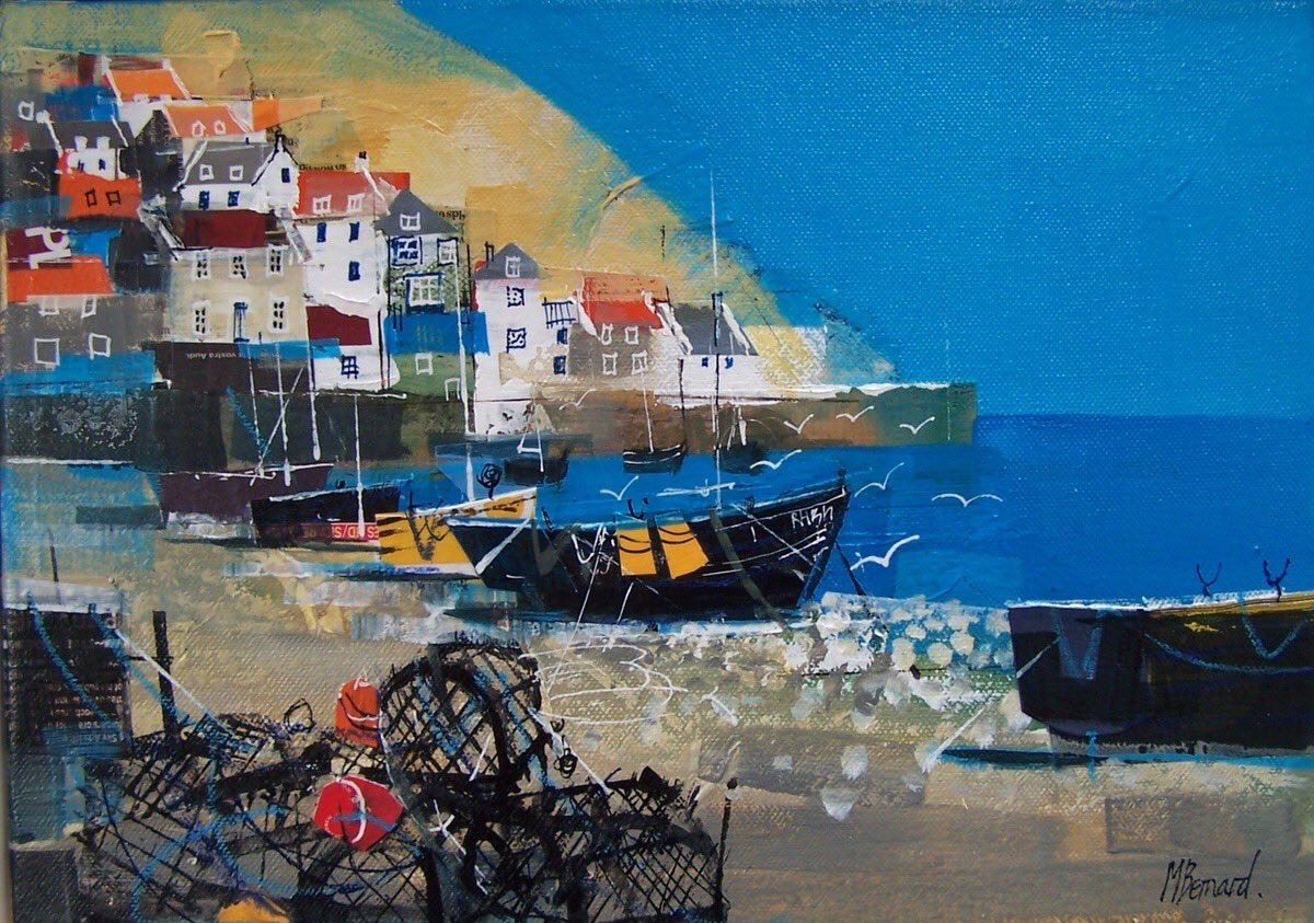 HWarlow's tweet photo. Mike Bernard 
Mixed Media artist 
I like his work mostly and this one especially 
The depth of this one looking out to sea https://t.co/J3YiYfjD5W