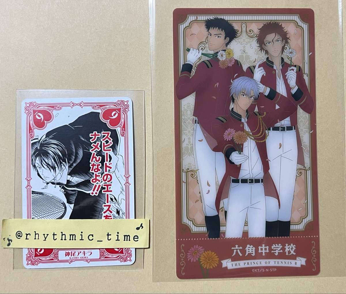 rhythmic_time's tweet photo. 交換
新 テニスの王子様
庭球浪漫
ビジュアルクリアチケット 

希望
不動峰

提供
六角中

郵送
　
初期傷(擦れ)ご了承ください。 https://t.co/yngnftvYPr