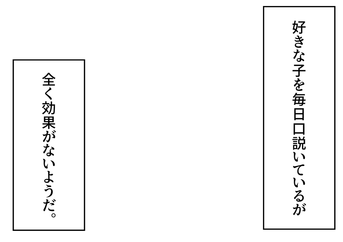 NitoItiya's tweet photo. 「好きな子を毎日口説いているが、全く効果がないようだ。」というフキダシ素材のテンプレートを作成しました。創作活動の際にご活用ください。
#フキダシ素材のテンプレート
#創作テンプレート
#倉庫のテンプレート https://t.co/KQIKywJSp1