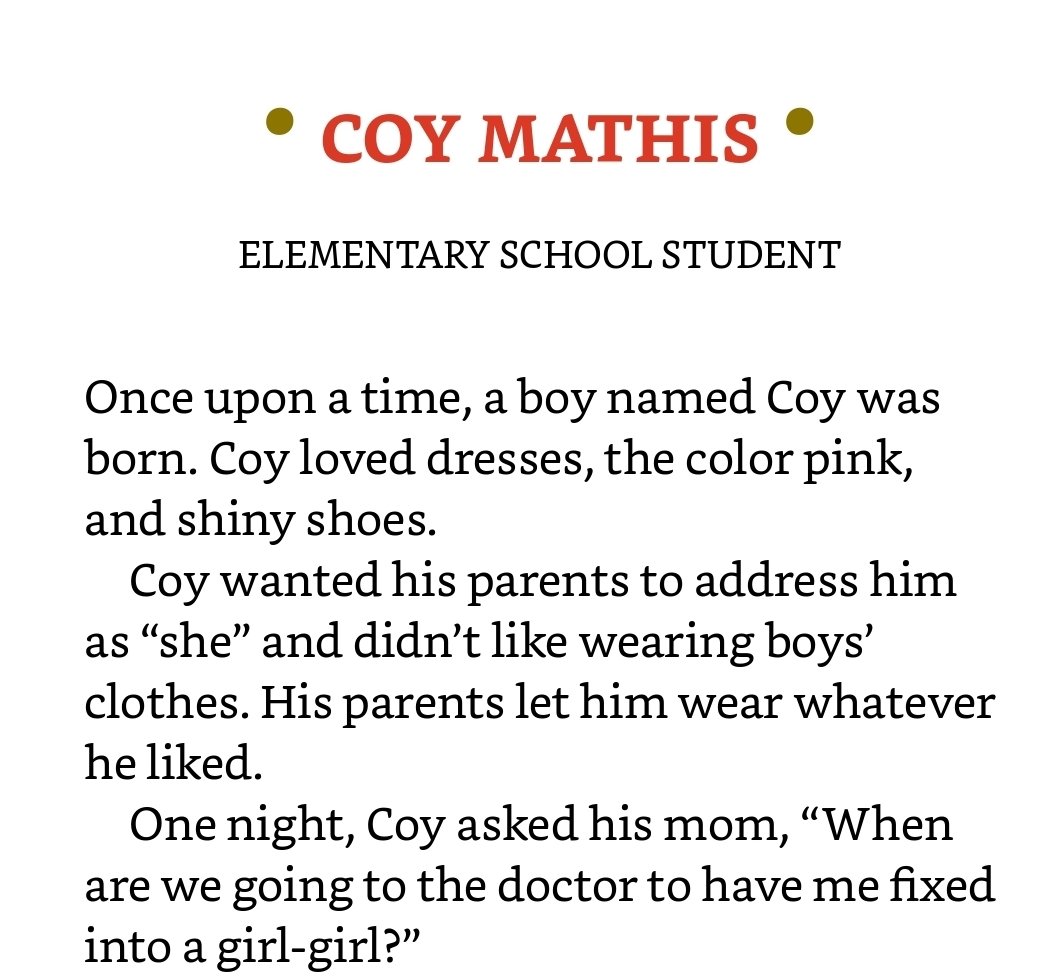 Claustunder's tweet photo. @akuareindorf @socksknitter @trendylefty @MrNishKumar I bought 'Good night stories for rebel girls' for my DDs. When we got to 'Coy Mathis' and read the first paragraph, my oldest said: Mummy, I dont like pink or shiny shoes &amp; Im still a girl. This is sexist. - She was around 10 &amp; fuming Even my 10 years old understood it's bs. https://t.co/mL1w3TL4lg