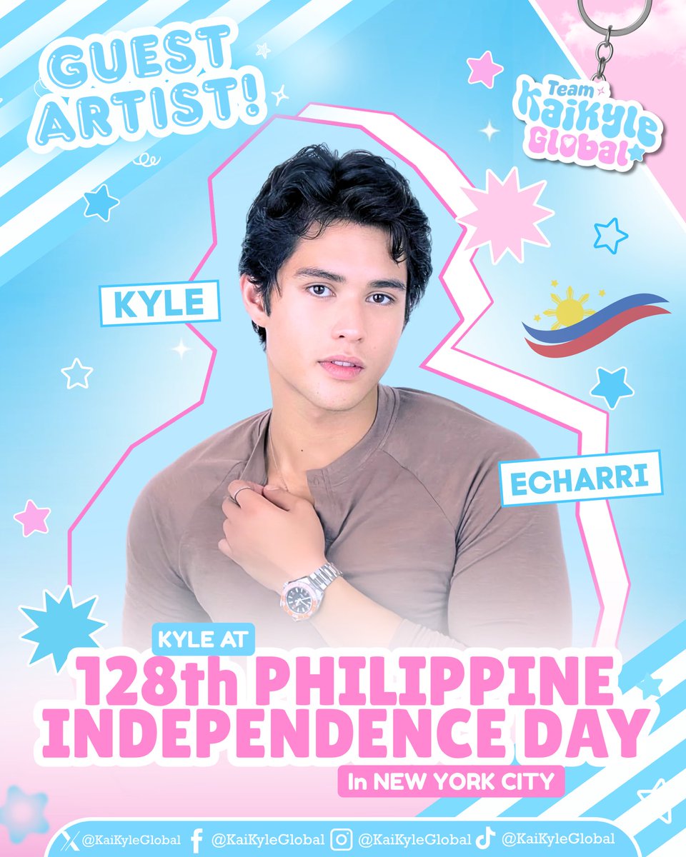 KaiKyleGlobal's tweet photo. From the Philippines to New York! 🇵🇭🗽

Kyle is set to celebrate Philippine Independence Day with our fellow Filipinos in New York,showcasing his talent and serenading everyone with his beautiful voice. We’re excited to see him inspire others &amp; create unforgettable moments. https://t.co/831ZSxvwCJ