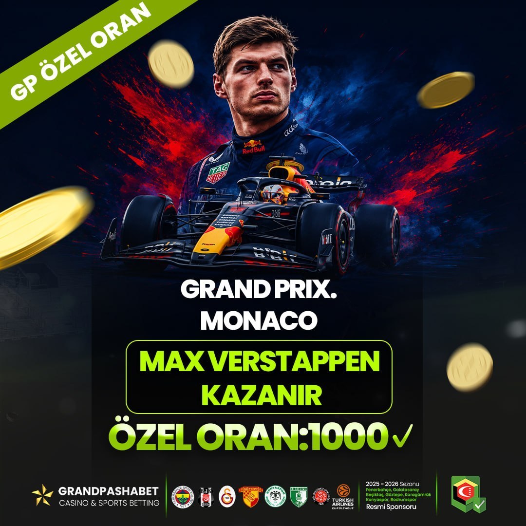 teroiroi's tweet photo. 🏎 Formula 1 heyecanı Monaco GP ile zirvede, Grandpashabet'te  oranlar uçuşta!

👑 Max Verstappen kazanır seçeneğine TAM ⚡️⚡️⚡️⚡️ özel oran!

Arama sayfasına 📲 #3917 yaz, bu dev fırsatı kaçırma! Türkiye'nin devi #Grandpashabet ile Formula 1 heyecanını anlık yaşa💰✨ https://t.co/QkC1RYYWf6