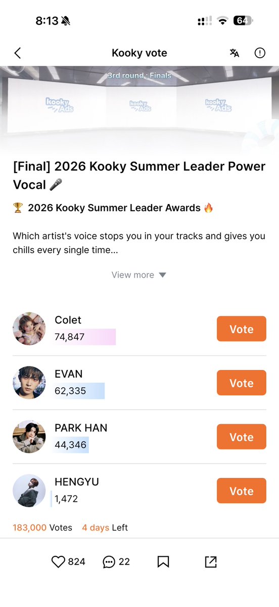 dumpforcolet's tweet photo. they're coming so close 🥺  boto natin si BINI COLET for Kooky Summer Leader Power Vocal 🎤 ano tara? 💚 

#2026Summer_Powervocal 
#2026KookySummerLeader #KookyAwards #BINI https://t.co/5manUsSv6M
