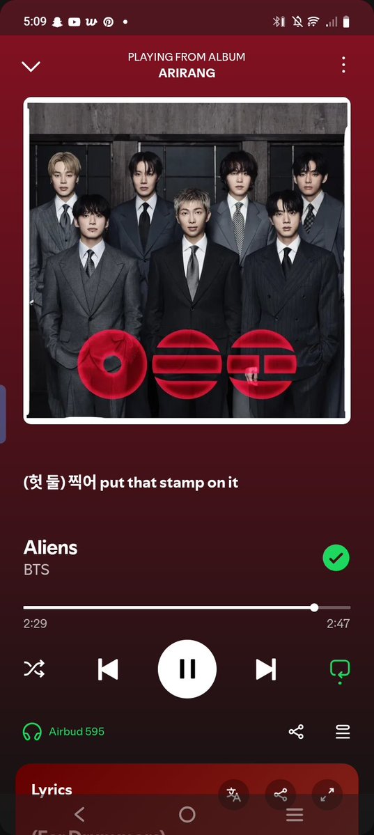 magallerydump's tweet photo. Sorry bangtan for unintentionally looping arirang, I play it, start jamming, forget everything, after some time I get back to reality and realize we are on aliens again😔 https://t.co/jfOOKi3hbb