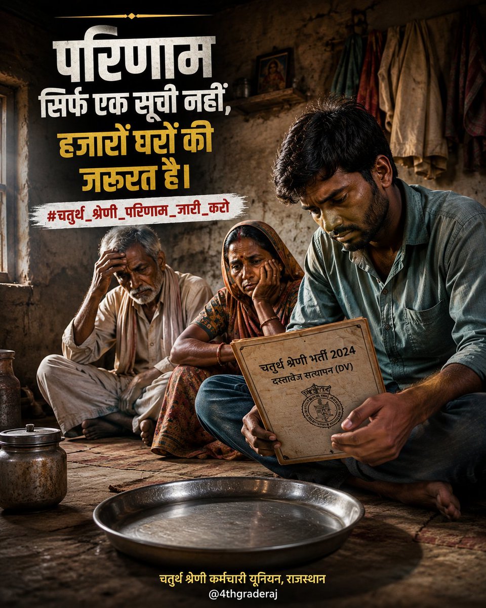 ASHISHJ37838524's tweet photo. Ph, Sp के 2-3 हजार अभ्यर्थियों के लिए बाकी 50 हजार चयनित सामान्य अभ्यर्थियों को बेवजह रोके रखना बिल्कुल भी न्यायोचित नही है🥹🙏 #चतुर्थ_श्रेणी_परिणाम_जारी_करो https://t.co/tnrKjGqK54