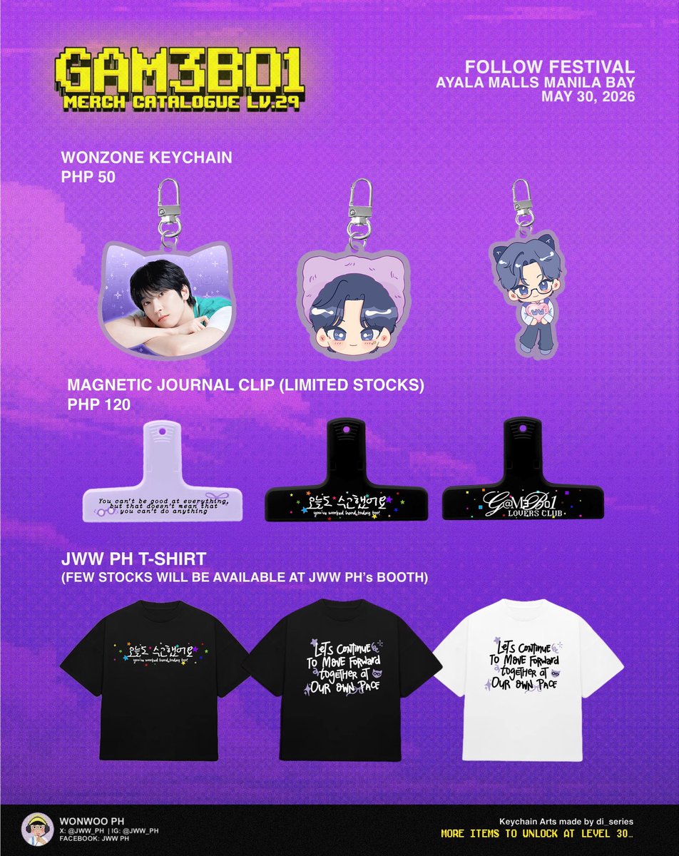 JWW_PH's tweet photo. 𝗦𝗬𝗦𝗧𝗘𝗠 𝗨𝗣𝗗𝗔𝗧𝗘: 𝗖𝗢𝗠𝗣𝗟𝗘𝗧𝗘! ✅

New items have been added to the Merch Lobby!
𝗚𝗔𝗠𝟯𝗕𝟬𝟭 𝗟𝗘𝗩𝗘𝗟 𝟮𝟵 — 𝗦𝗣𝗘𝗖𝗜𝗔𝗟 𝗖𝗛𝗔𝗣𝗧𝗘𝗥 𝗨𝗡𝗟𝗢𝗖𝗞𝗘𝗗! 👾🔓

Connected to server 06…|
Your collection is expanding! 

More surprises loading…
𝗟𝗘𝗩𝗘𝗟 𝟯𝟬 𝗜𝗦 𝗖𝗢𝗠𝗜𝗡𝗚 🔥

Pre-Orders available June 7, 2026
Pre- Order Forms closes June 21, 2026

PRE-ORDER FORM: https://t.co/glOH3rV7jo

#WONWOO #원우