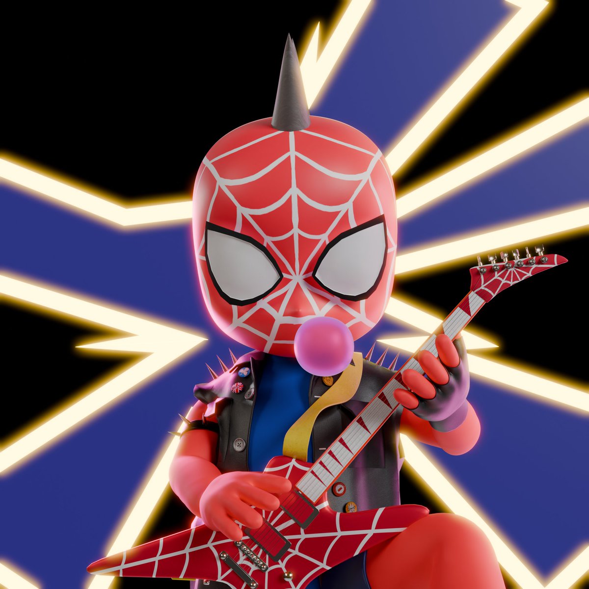 mavici_'s tweet photo. 🚨New Drop🚨 @xrpcafe 

Mavici #34

Rebellious, punk rock from a dystopian world ruled by a fascist. With his signature spiked mohawk, leather jacket, guitar and anti authoritarian, he leads a revolution using his spider powers and raw punk energy.

🔗Link in the comment 👇 https://t.co/05X2vfduAH