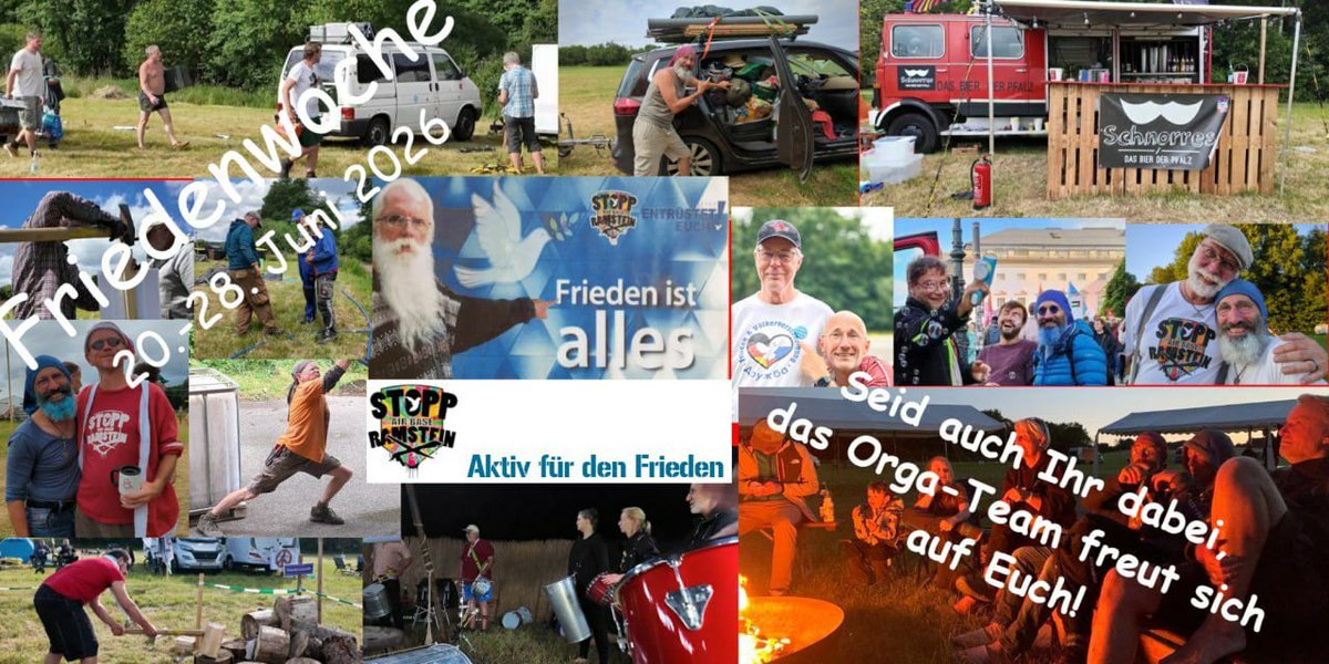 StoppRamstein's tweet photo. Es beginnt! 🕊️
Die Friedenswoche in Steinwenden startet! Freut euch auf die Friedensbühne, Vorträge in der Werkstatt, Trommeln in der Jurte &amp; gutes Essen.
Als Mit-Mach-Camp suchen wir noch Unterstützung für Nachtwache &amp; Bar. Kommt vorbei!
👉 Am 27.06. Demo in Ramstein-Miesenbach. https://t.co/5vK9TQgMoN
